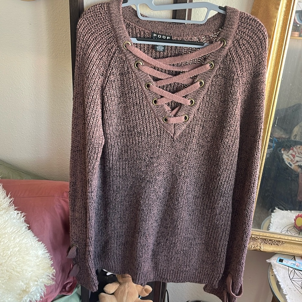 Poof NY knit sweater size L